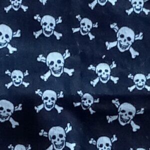 Vintage Skull & Crossbones Black & White Bandana